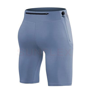 Short de compression de haute qualité pour hommes Nouveau design avec taille élastique Style taille moyenne Couleur unie de haute qualité à vendre en gros - Product Image 2
