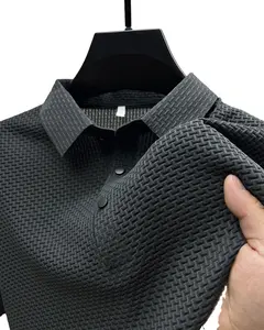 Nieuw Holle Poloshirt Met Korte Mouwen Voor Heren, Ijzen, Ademende Zakelijke Mode-T-Shirt Voor Heren, Kleding Van Het Merk