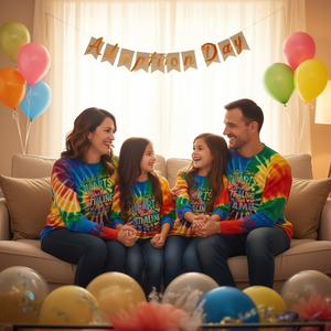 Camiseta de Manga Larga con Estampado Tie-Dye para el Día de la Adopción, Diseño 'Llévame a su corazón', para Celebrar la Adopción - Product Image 3