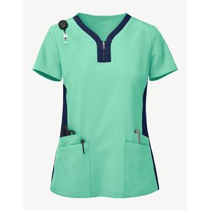 Comfort Fit Mujeres Scrub Uniform Soft Touch V Neck Shirt Logotipo personalizable Tamaños Medical Hospital Laboratory Wholesale Scrub Set - Product Image 2