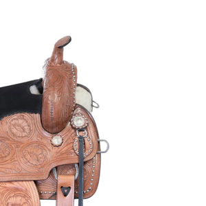 Sillín de caballo de salto de cuero de color personalizado recién llegado, conocido como sillín de carreras de caballos, sillín sintético - Product Image 2