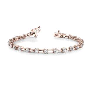 7,50 MM corte redondo diamante Sonia pulsera de moda para mujer - Product Image 3