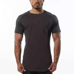 Haute qualité hommes Fitness entraînement Jogging Gym t-shirts impression personnalisée Logo taille T-shirt chemise de Compression - Product Image 5