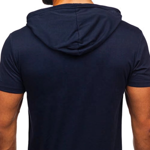 Men's <b>Sleeveless</b> <b>Hoodie</b> Workout Shirt Gym Tank Top Athletic Fitness Wear Quick Dry Sportswear OEM Wholesale - Product Image 2