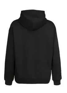 Men's Black Hooded Sweatshirt Regular Fit Solid Colour Casual Fleece <b>Hoodie</b> With Front Pocket Autumn Wear 2027 - Product Image 2