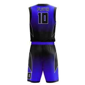 Uniformes de basket-ball pour adultes avec service de conception de logo par sublimation personnalisée, étiquettes, uniforme de basket-ball 100% polyester - Product Image 3
