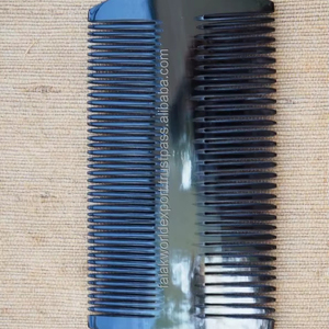 Peigne à cheveux en corne de buffle indienne écologique, fait main, en corne naturelle d'ox, avec agate, prêt à être expédié, artisanat naturel original, le plus vendu - Product Image 1