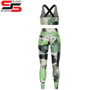 Venta al por mayor de alta calidad, ropa de entrenamiento, mallas, impresión Digital, sujetador y pantalones de Yoga, conjunto de gimnasio y Fitness - Product Image 2