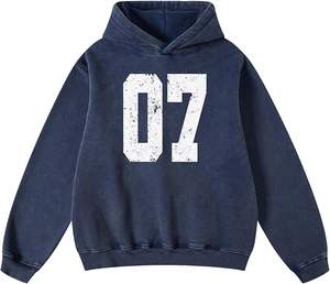 Sweat à capuche pour homme de haute qualité, 100% coton, respirant, écologique, polaire, coupe-vent, séchage rapide, 450g, ample - Product Image 3