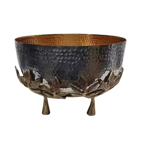 Tazón de servir martillado de acero metálico Postre de forma redonda a buen precio Tazón de chocolate de tamaño personalizado de la mejor calidad - Product Image 3