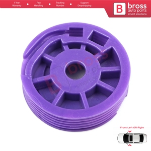 BWR296 Window Regulator Repair <b>Cable</b> Roll <b>Gear</b> Reel Wheel Pulley Front Left or Right Door for for Golf 3 1H0837461A 1H0837462A - Product Image 2