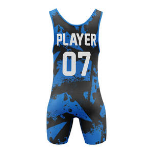 Nouveauté 2026 : Maillots de lutte en polyester extensible respirant de haute qualité avec logo frontal – Vente en gros - Product Image 2