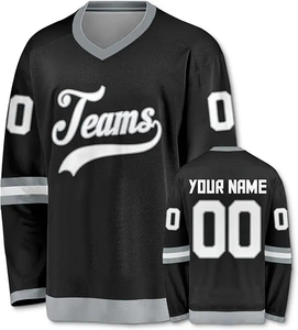 Maillot de hockey sur glace professionnel, services OEM, imperméable, 100 % polyester, impression par transfert thermique, durable, réversible, personnalisé - Product Image 5
