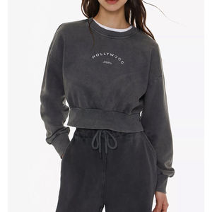 WAKIN WEAR Women's Crop <b>Sweatshirts</b> High Quality Hot Selling Street Wear Best Supplier Made in Pakistan for Summer - Product Image 2