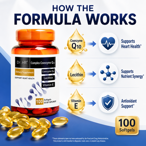 En stock – Complexe CoQ10 Coenzyme Q10 en gélules molles avec lécithine de soja et vitamine E – Puissant antioxydant pour le soutien cardiaque, la santé cellulaire et l'énergie - Product Image 2