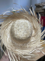 Chapeau de cowboy en feuille de Pandanus tissé à la main-Chapeau de paille mexicain et chapeau de sauveteur pour l'extérieur et la plage-Caryln 0084935825297