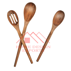 Cuchara de ensalada de madera ecológica Natural de último diseño para la cena Juegos de cucharas ranuradas de madera de alta calidad para la decoración del hogar - Product Image 6