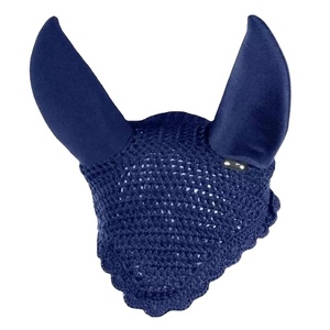 Nouveau style Bonnet d'oreille pour cheval, meilleure qualité, produits équestres, voile anti-mouches pour cheval, bonnet de cheval marron avec cordon marron et strass - Product Image 4