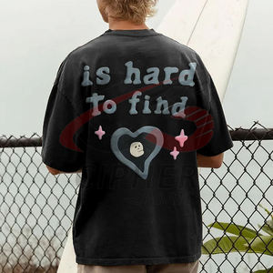 เสื้อยืดผ้าฝ้าย100% รุ่นเฮฟวี่เวทสำหรับผู้ชายเสื้อยืดแขนสั้นโอเวอร์ไซส์ออกแบบโลโก้ได้ตามต้องการ3D สำหรับผ้าพัฟพิมพ์ลาย220กรัม - Product Image 4