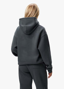 Conjunto Deportivo de 2 Piezas para Mujer, Invierno, Color Sólido, Chaqueta Bomber Retro, Sudadera, Pantalones de Felpa de Cintura Alta - Product Image 3