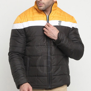 Recién llegado de invierno de fábrica, chaqueta acolchada de manga larga para hombre con logotipo personalizado, chaquetas acolchadas impresas - Product Image 1