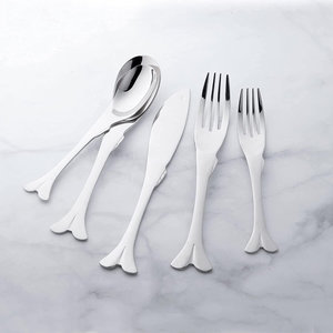 Offre spéciale Ensemble de couverts avec poignée en forme de poisson Couverts en acier miroir pour table à manger Caractéristiques durables par les exportateurs indiens - Product Image 6