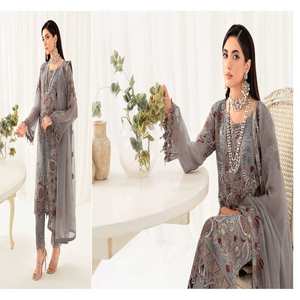 ชุดเดรสชีฟองสุดหรูคอลเลคชั่นผ้าชีฟอง3ชิ้นสำหรับงานเทศกาลงานแต่งงานและงานแต่ง - Product Image 2