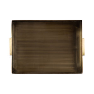 Plateau de luxe moderne en aluminium martelé avec poignée pour décoration de Noël à la maison à bas prix - Product Image 6