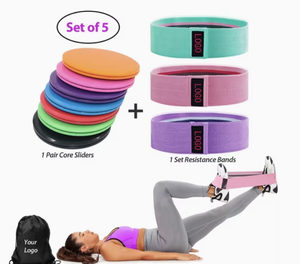 Ensemble de bandes de résistance en tissu antidérapant – Bandes de hanche personnalisables avec logo pour femmes, idéales pour la gym, le yoga et les exercices des fessiers (Vente directe usine) - Product Image 5