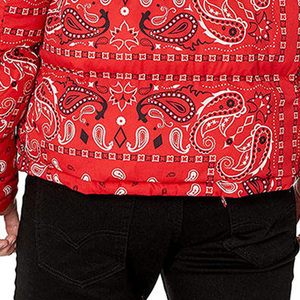 Veste matelassée personnalisée pour hommes en hiver Veste matelassée à col montant Tissu en toile imprimé par sublimation - Product Image 3