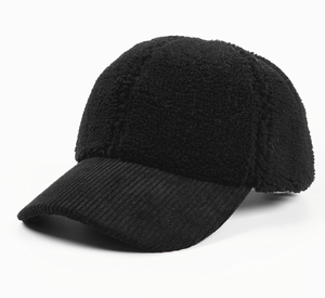 หมวกเบสบอลผ้าลูกแกะขนแกะผ้าลูกฟูกสำหรับฤดูใบไม้ร่วงและฤดูหนาว - Product Image 2