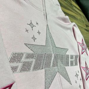 Sudadera con capucha y cremallera de algodón 100%, ropa de calle de gran tamaño con estampado de angustia, logotipo 3D, forro polar antiarrugas de secado rápido, suministro ODM - Product Image 5