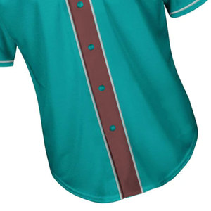 Vente chaude Unisexe Football Américain Baseball Jersey Respirant Plus La Taille Vintage Maille Conception Bouton De Fixation À Manches Courtes - Product Image 4