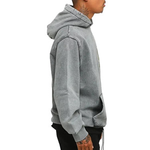 Vêtements personnalisés Sweatshirts à capuche pour hommes Vente en gros Sweatshirts à capuche délavés vintage Sweats à capuche pour hommes Pull-over à capuche pour hommes - Product Image 3