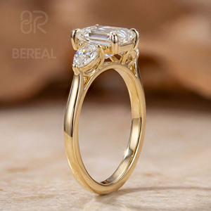 Anillo de Compromiso de Diamante Cultivado en Laboratorio Vvs Personalizado, Certificado por IGI, Diamante Creado en Laboratorio, Plata 925, Anillo Tríptico de Pera, Joyería Fina para Mujer - Product Image 2