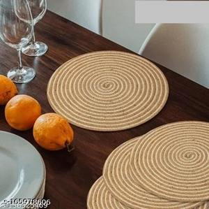 Manteles Individuales Redondos de Algodón Trenzado con Diseño Floral, Modernos y Ecológicos, Personalizables para el Hogar - Product Image 2