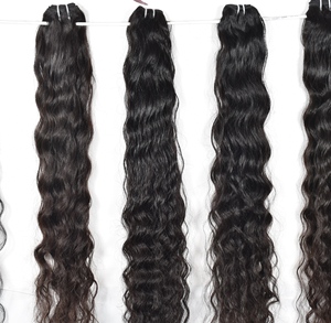100% extensions de cheveux humains vierges crus non transformés cuticule alignée cheveux du temple indien texture droite et style vague profonde - Product Image 5