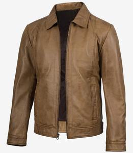 Veste d'hiver en cuir à motif solide de qualité supérieure pour hommes, haut de gamme, design tendance, nouveau style décontracté, teint uni - Product Image 2