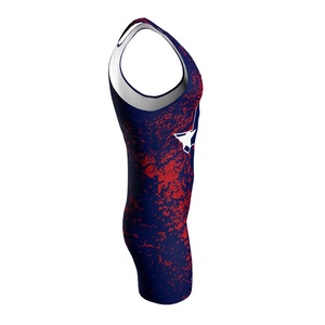 Combinaison de lutte à compression extensible personnalisée OEM, impression personnalisée, séchage rapide, ajustement à la peau, soutien musculaire, sublimée, athlétique, salle de sport, entraînement - Product Image 2
