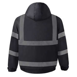Vestes de sécurité réfléchissantes haute visibilité ANSI Classe 2 pour hommes, coupe-vent, imperméables, doublure polaire, logo LED clignotant, séchage rapide - Product Image 2