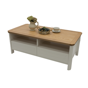 Mesa de Centro Moderna Estilo Farmhouse de 1.2M, Convertible, Duradera, de Piedra Sinterizada, Mueble Móvil para Sala de Estar, Uso Doméstico, Entrada - Product Image 4
