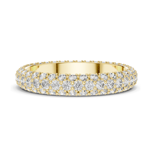 Bague éternité triple rangée ronde brillante de 1,512 carats pour femme, diamants de laboratoire VVS-VS EF CVD, 18 carats, 14 carats, 10 carats et argent 925 - Product Image 5