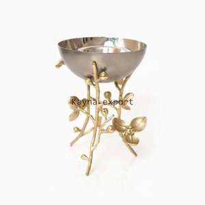 Quemador Bakhoor moderno decorativo de estilo hogareño, diseño de hoja de Metal, quemador de incienso artesanal para fragancia casera - Product Image 5