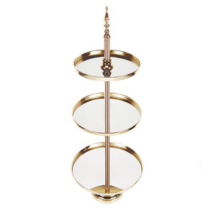 Top tendance plaqué or # support à gâteau de niveau miroir accrocheur outil en métal poli produit d'usine direct - Product Image 5