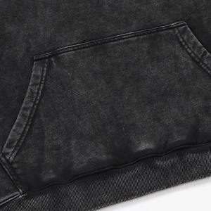 Streetwear 100% coton lourd de haute qualité personnalisé surdimensionné hommes sweats à capuche délavés à l'acide à vendre à prix abordable - Product Image 3