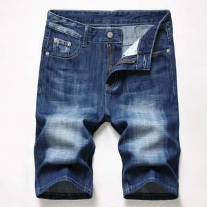 Brand Clothing <b>Stretch</b> Straight Jeans <b>Shorts</b> for Men Classic Style Tears Denim <b>Shorts</b> - Product Image 3