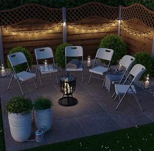 Modern Decorative Iron <b>Fire</b> <b>Pit</b> Freestanding Natural <b>Gas</b> 9999 BTU Designed Open Area Heating Garden Visual Charm Outdoor - Product Image 6