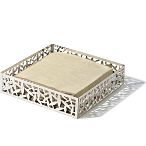 Antique Design Napkin Holder Silver <b>Color</b> Large Size Home and Kitchenware Stainless Steel <b>Tissue</b> <b>Paper</b> Storage Rack - Product Image 4