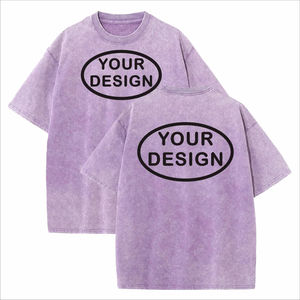 Streetwear de haute qualité délavé à l'acide avec logo personnalisé T-shirt surdimensionné vintage 100% coton T-shirts pour hommes de grande taille T-shirt pour hommes - Product Image 6