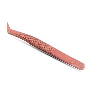 Pince à épiler d'extension de faux cils en acier inoxydable de marque privée pointe pointue pour un ramassage facile des cils - Product Image 1